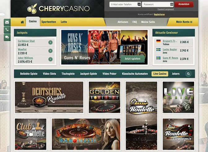 Live-Casino-Tische eines Anbieters